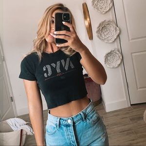 Brandy Melville NYC rhinestone crop top